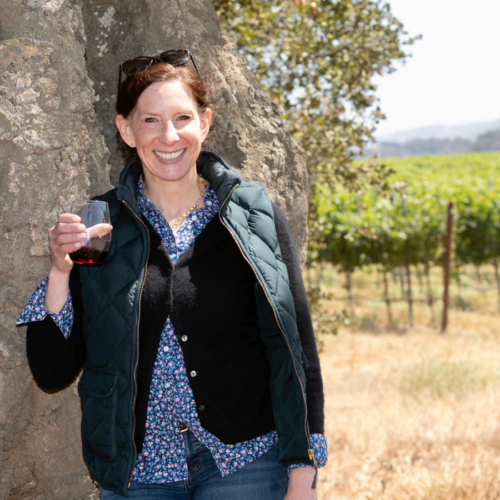 woman in vineyard