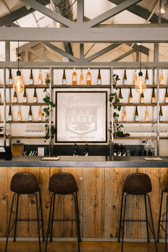 Joyce Vineyards tasting room in Carmel, Santa Lucia Highlands, Monterey County, California.