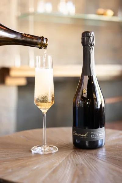 Caraccioli Cellars sparkling wine, Santa Lucia Highlands