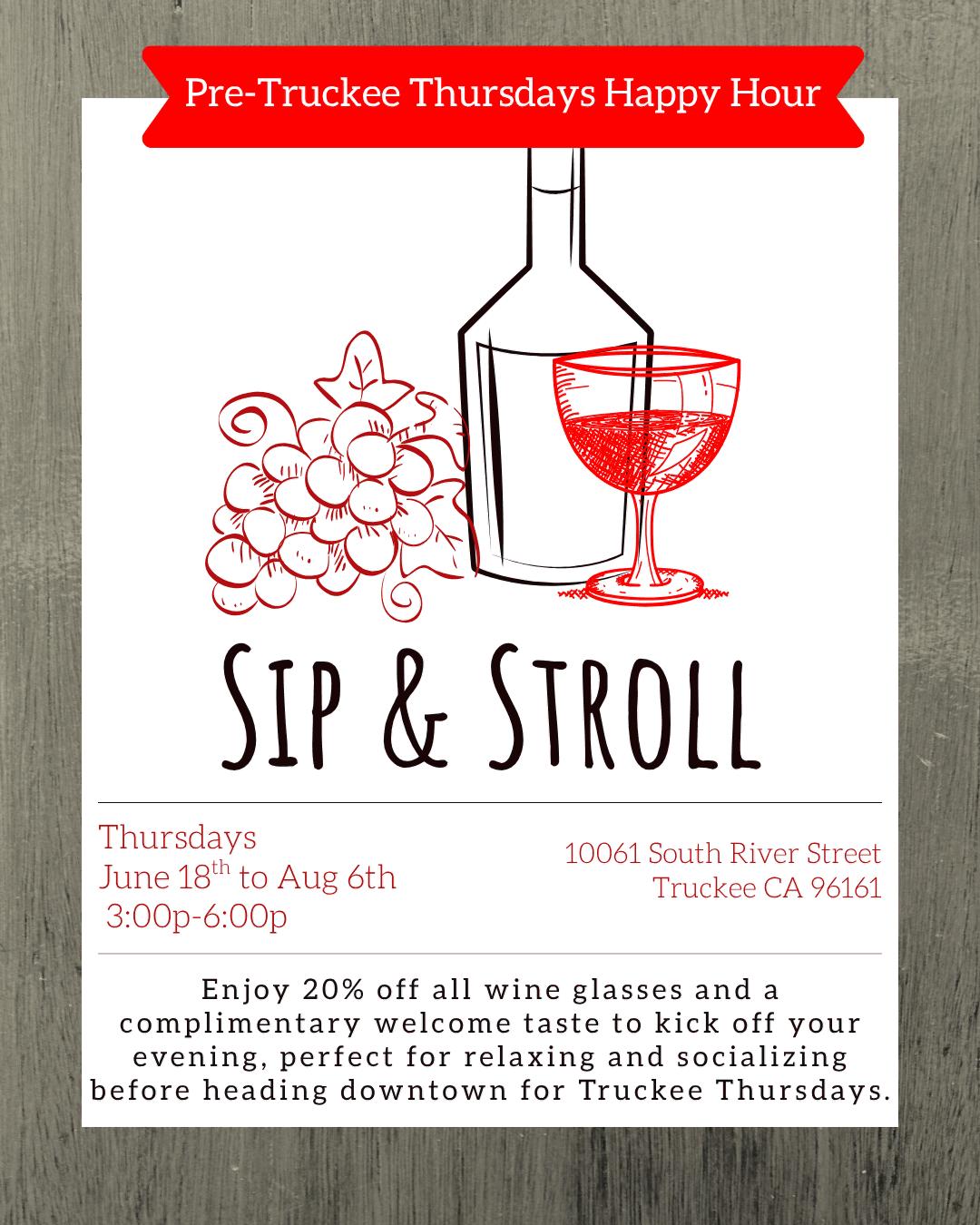 Sip N Stroll Thursday Happy Hour