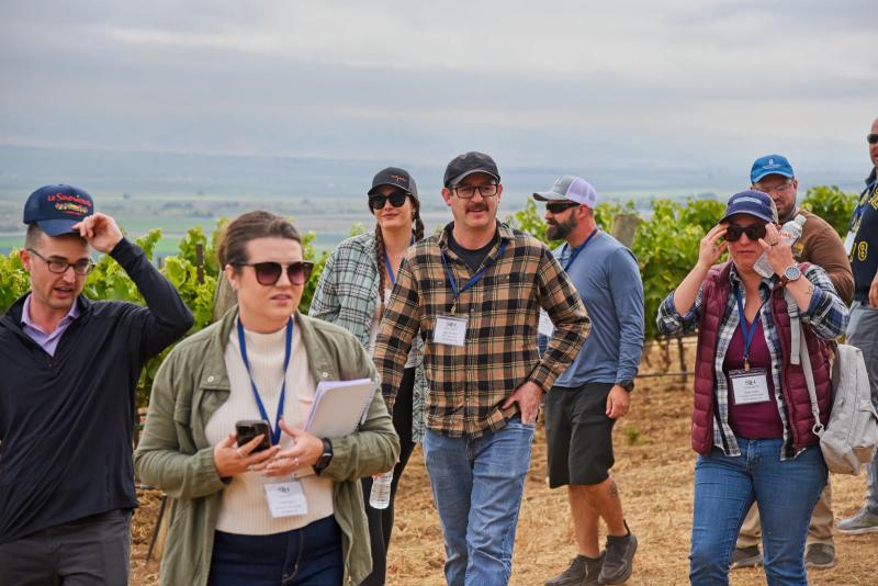 Sommelier education event at Morgan Wines Double L Ranch, Santa Lucia Highlands, Monterey County.