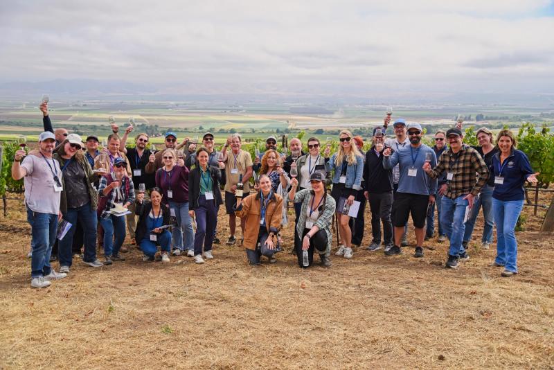 Sommelier education event at Morgan Winery's Double L Ranch in Santa Lucia Highlands, Monterey County.