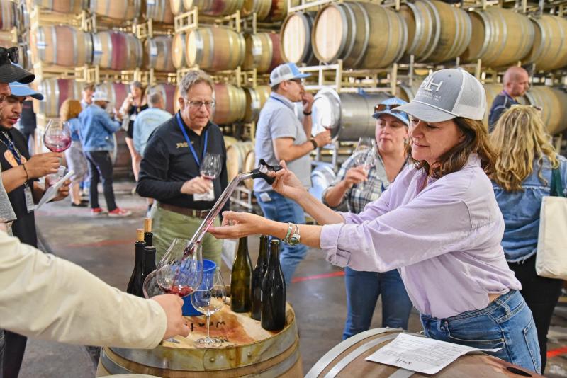 Sommelier education event at Wrath Wines in Santa Lucia Highlands, Monterey County.