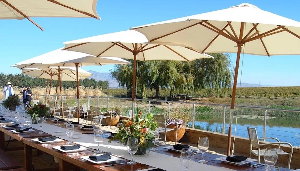 The La Paulee Harvest table at Wrath Winery in Soledad, CA 