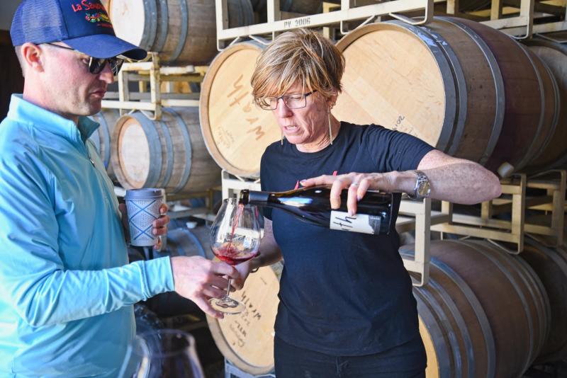 Sommelier education event at Wrath Wines in Santa Lucia Highlands, Monterey County.
