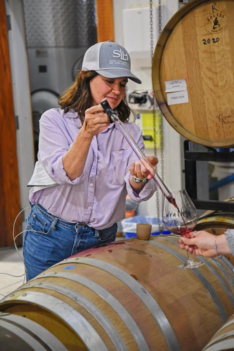 Sommelier education event at Wrath Wines in Santa Lucia Highlands, Monterey County, CA.
