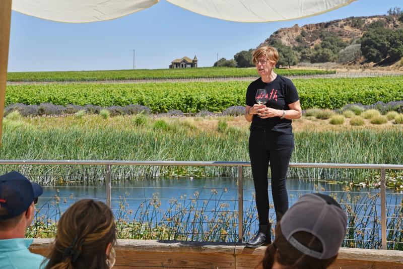 Sommelier education event at Wrath Wines in Santa Lucia Highlands, Monterey County.