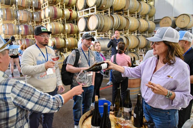 Sommelier education event at Wrath Wines in Santa Lucia Highlands, Monterey County.