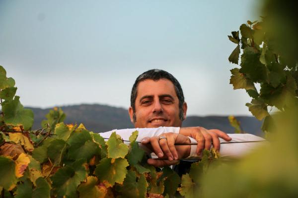 Testarossa Winery winemaker Bill Brosseau in Santa Lucia Highlands vineyards.