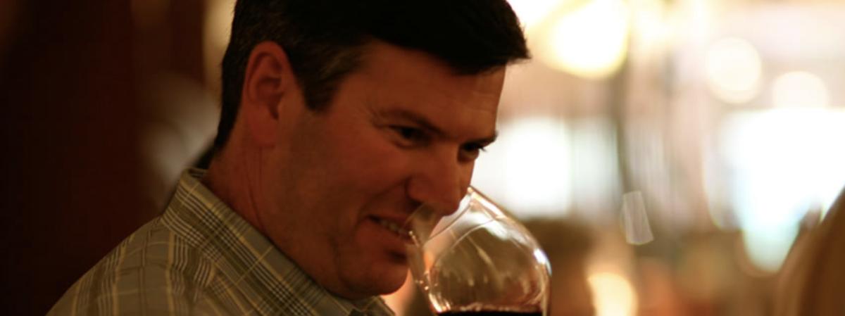 Sean Capiaux, proprietor and winemaker at Capiaux Cellars, samples wine in Santa Lucia Highlands.