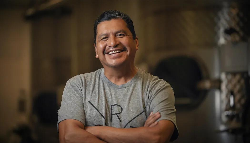 Jose Reyes, winemaker in Santa Lucia Highlands, Monterey County, California.