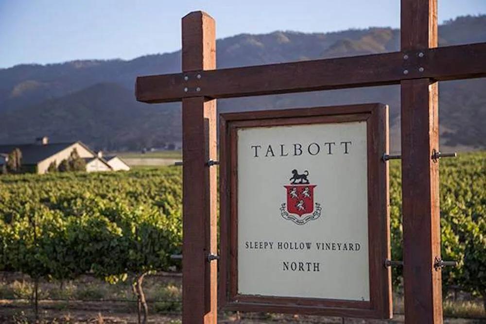 Talbott Sleepy Hollow Vineyard North sign in Santa Lucia Highlands, California.
